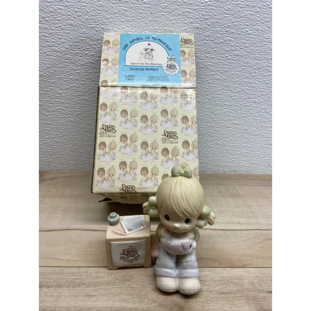 Vtg 1983 Enesco Precious Moments Join On The Blessings Porcelain Figurine